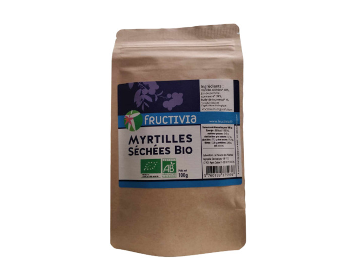 Myrtilles Séchées Bio-100g-Fructivia
