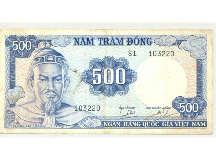 VIET NAM DU SUD 500 DONG ND (1966) SERIE S1 TB+(W23a)