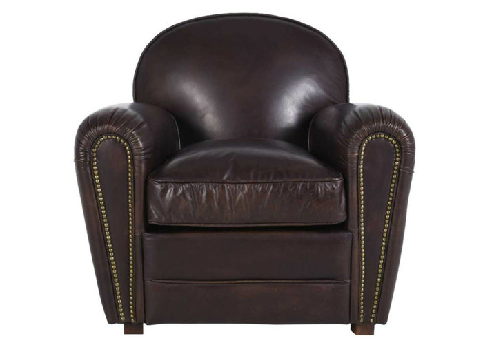Fauteuil Club cuir 67x80x76cm