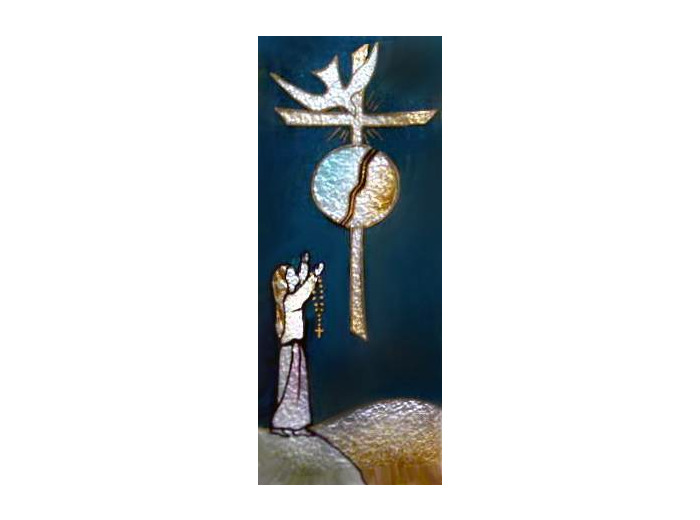 Communiante à la croix Fille 12X5cm - EMAUX DU LIBAN
