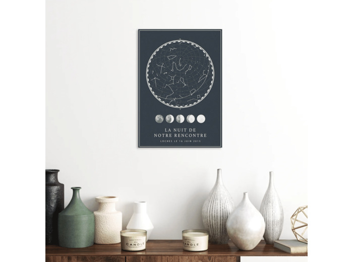 Carte du ciel personnalisée sur plaque aluminium