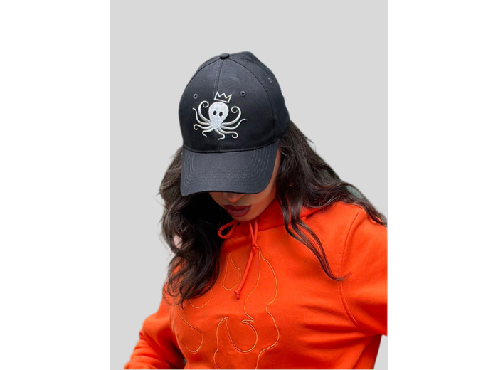 Casquette Logo poulpe argenté