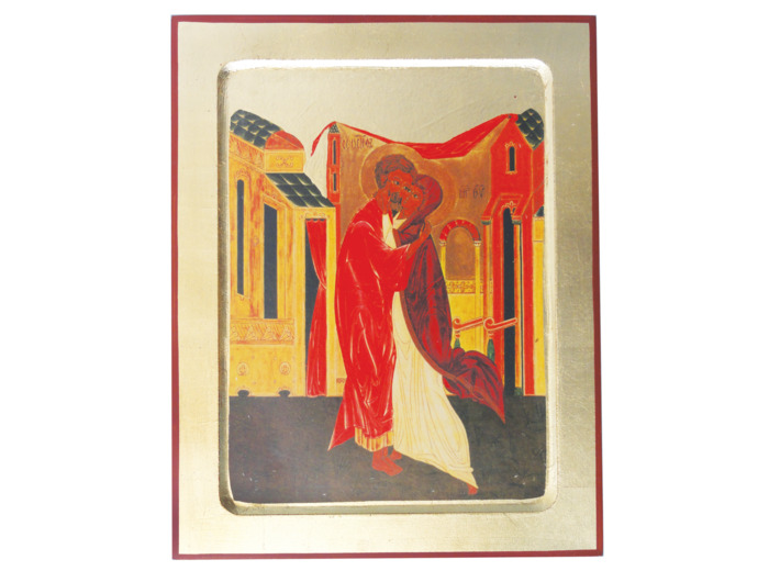 Icône dorée incurvée 18*23cm - ANNE ET JOACHIM