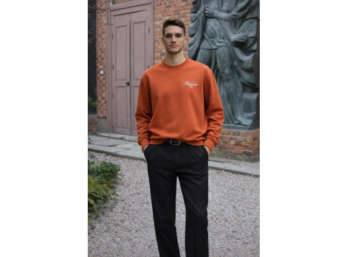 Sweat col rond signature Malabar 70 en coton organique – Confort premium