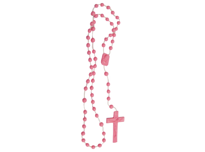 Chapelet en plastique - ROSE