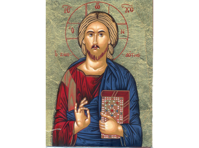 Icône sérigraphiée MDF- 9 x12 cm- CHRIST BENISSANT