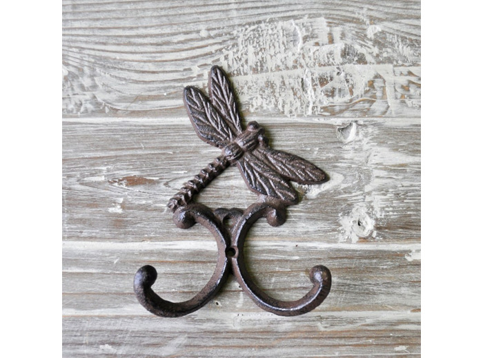 Patère fonte Libellule 10x6cm