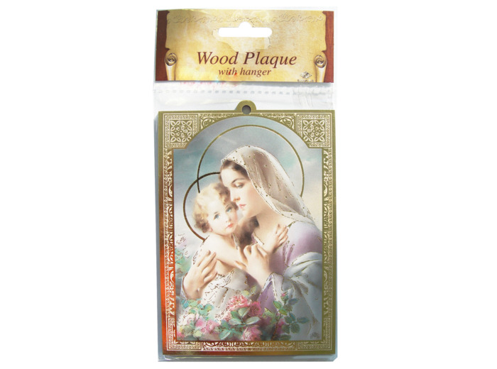Plaquette Dorée 10x14cm - VIERGE ENFANT
