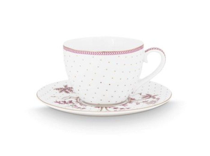 Tasse et soucoupe Jolie Point Or Rose Pipstudio