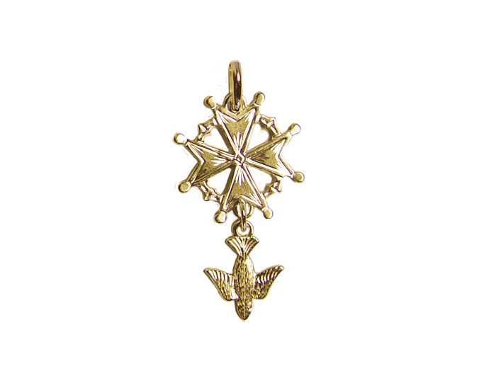 Croix Huguenote en Plaqué Or 20mm