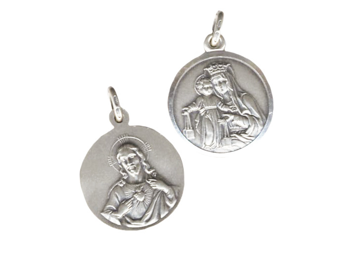 Médaille 17mm en Argent 925 - SCAPULAIRE