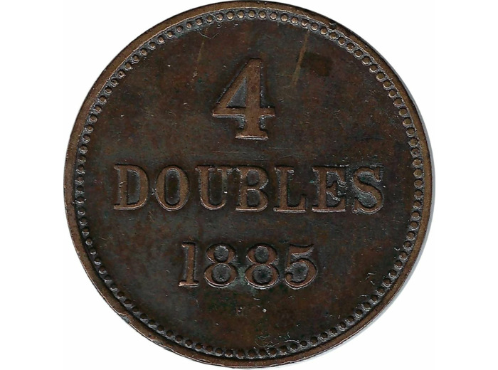 GUERNESEY 4 DOUBLES 1885 H TTB