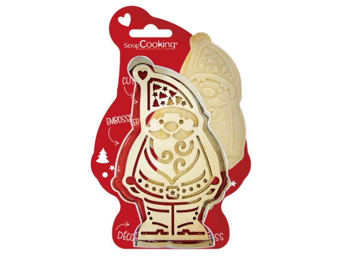Emporte pièce et embosseur Père Noël - Scrapcooking