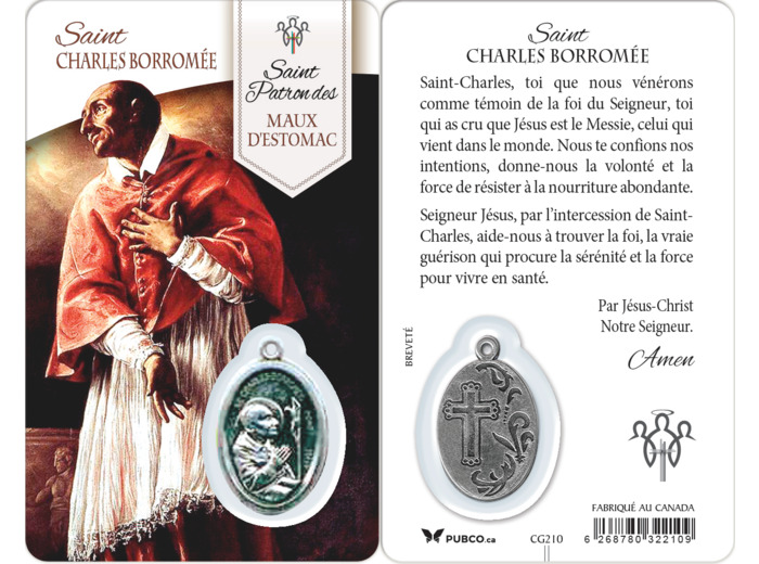 Carte-prière avec insertion ST GUERISSEUR - ST CHARLES