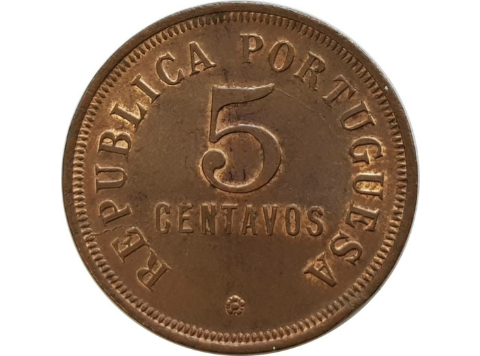 ANGOLA 5 CENTAVOS 1922 SUP- (W62) N3