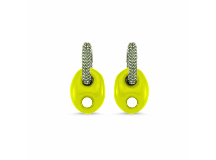 Boucles d'oreilles What About Me Petit Modèle Jaune Néon
