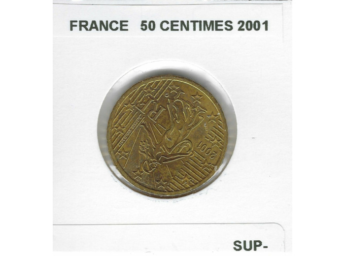 FRANCE 2001 50 CENTIMES SUP-