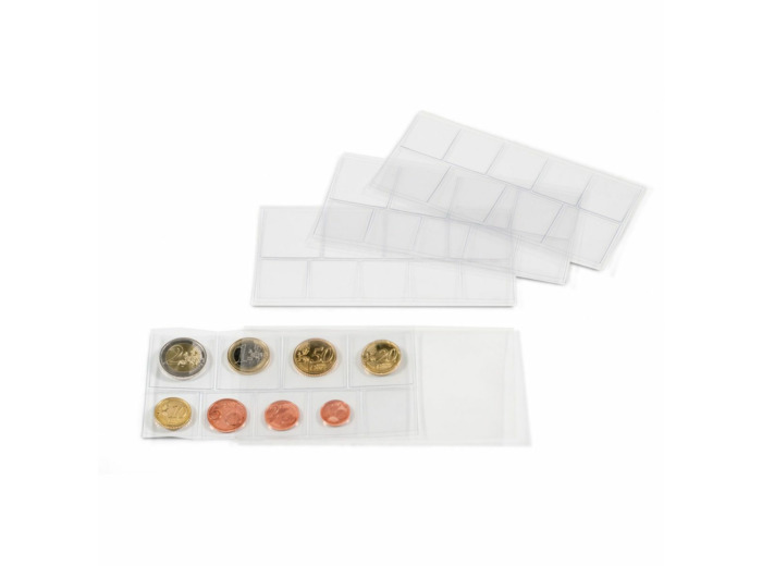 50 POCHETTES POUR SERIE EURO 8 MONNAIES