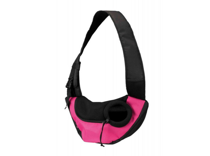 Sac ventral de transport jusqu'à 5 kg - rose & noir