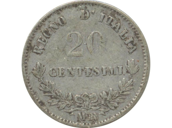 ITALIE 20 CENTESIMI 1863 MBN TB+