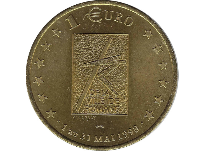 EURO TEMPORAIRE 1 EURO DE LA VILLE DE ROMANS 1998 UNC