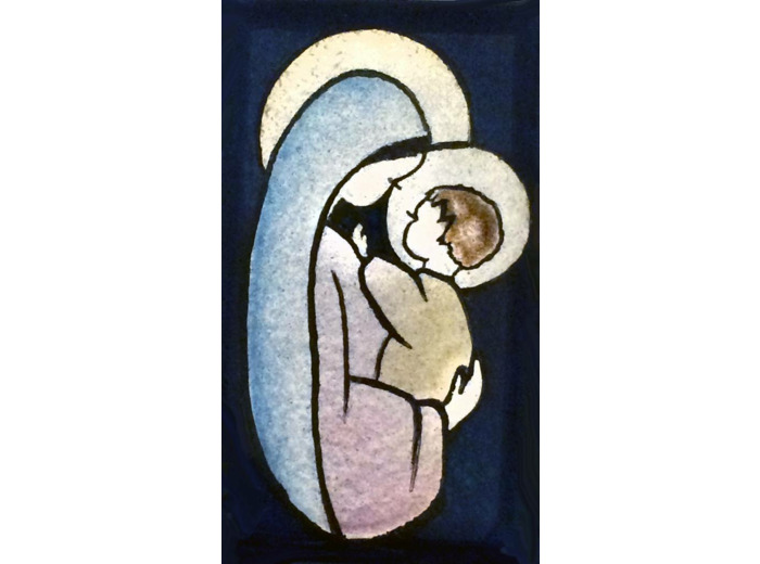 Vierge ovale 7X4cm - EMAUX DU LIBAN