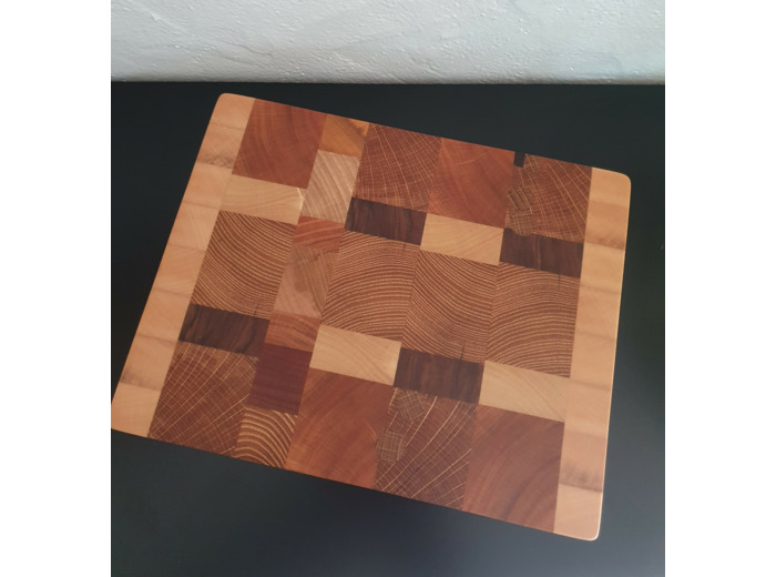 Petite planche à découper façon "billot de boucher"