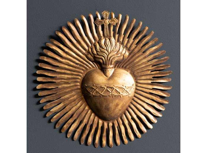 Ex-voto fer soleil doré 20cm