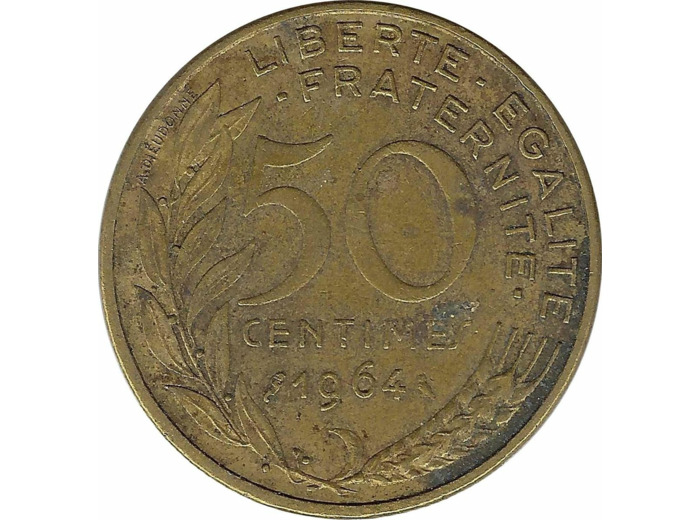 FRANCE 50 CENTIMES LAGRIFFOUL 1964 TTB