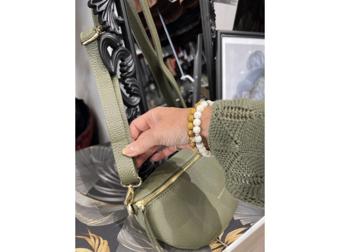 B1016-6 Banane cuir kaki