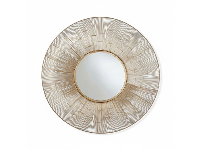 Miroir mural aluminium doré 70x5x70cm