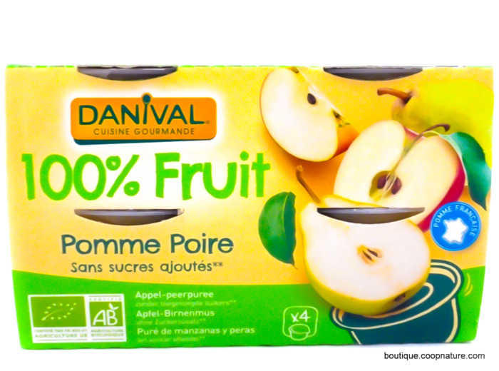 Compote Pomme Poire Bio 4x100g