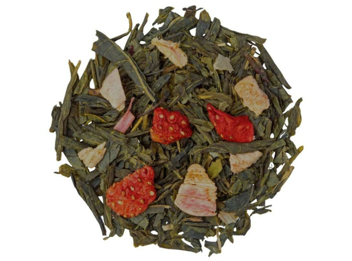 Thé vert Fraise - Rhubarbe