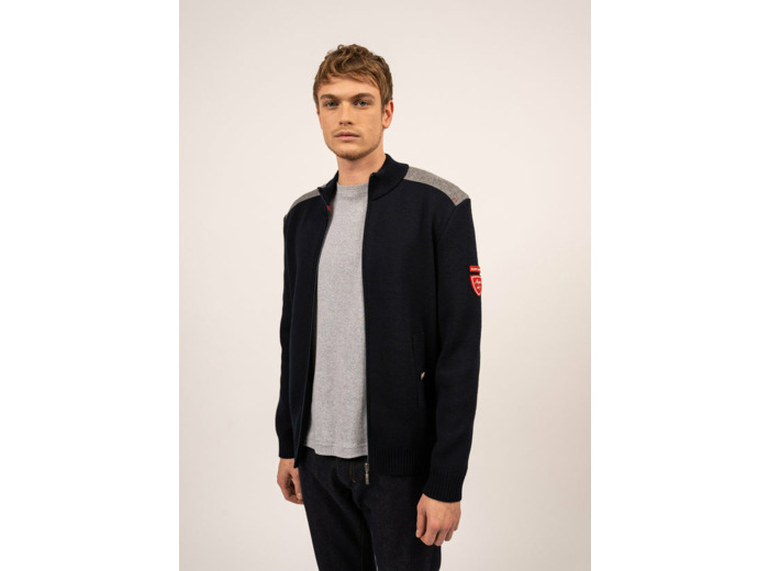 Gilet zippé en laine et drap de laine Serac Arpin
SAINT JAMES x ARPIN