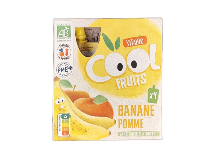 Cool Fruits Pomme Banane 4x90g Bio