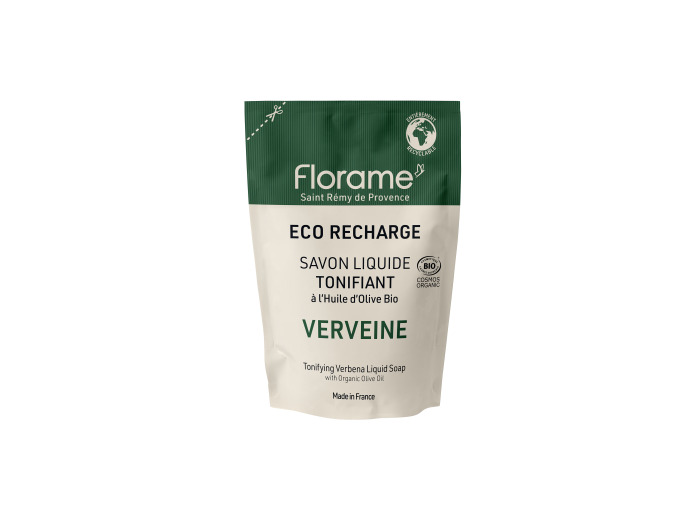 Eco recharge savon liquide flacon verre Verveine 470ml