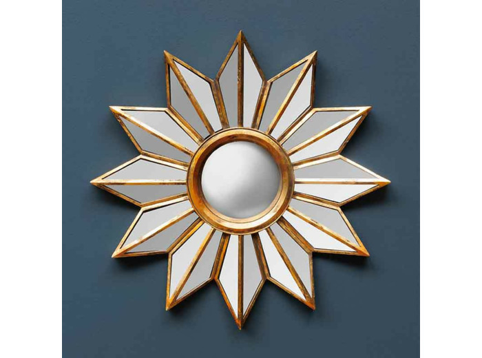 Miroir fleur soleil convexe 52x4x52cm