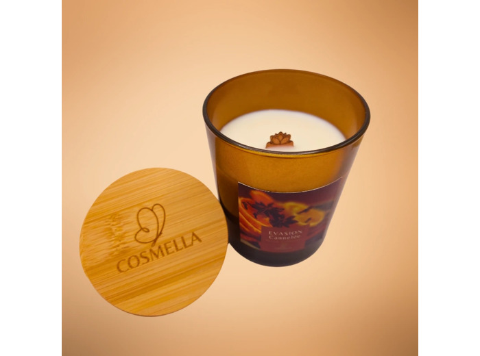 Bougie parfumée rechargeable - Évasion cannelée