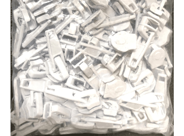 curseurs Blancs 6mm RVSCH-N5-01 100pcs