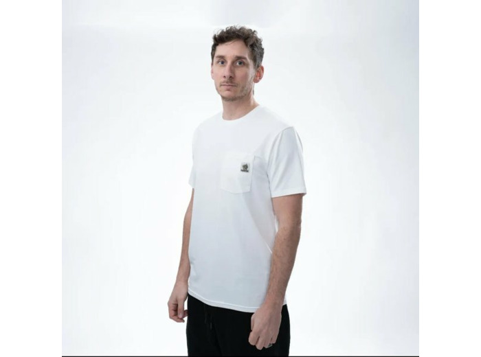 tee shirt badge pocket ecru nash