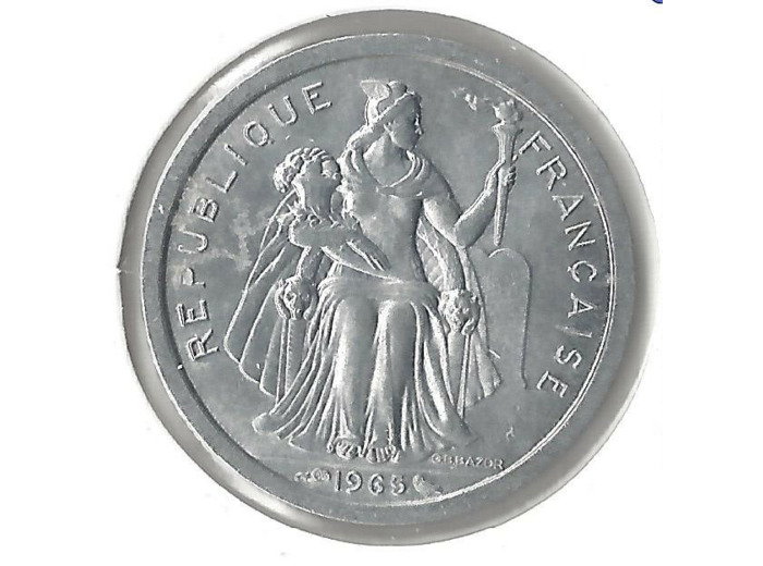 POLYNESIE FRANCAISE 1 FRANC 1965 SUP