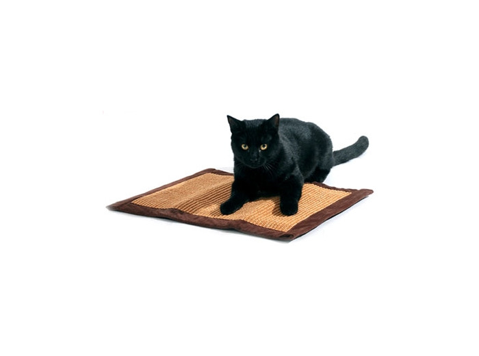 Tapis griffoir en sisal et peluche pour chats - 47x37cm