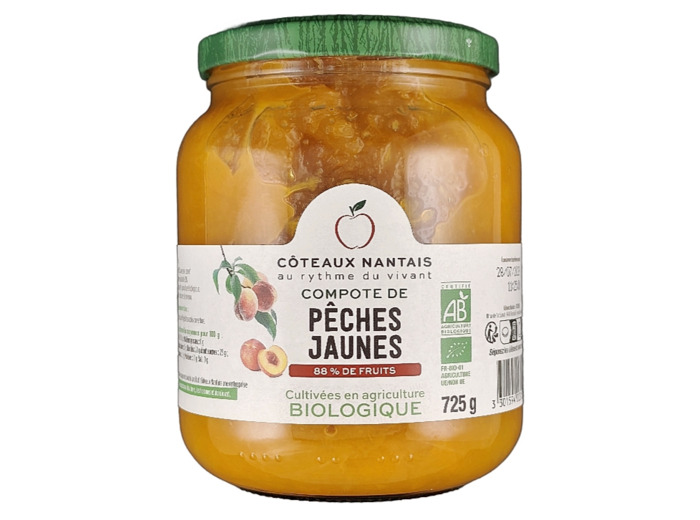 Compote de Pêche Jaunes Bio 725g Bio