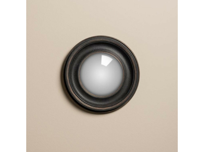 Miroir convexe patine noire 24cm