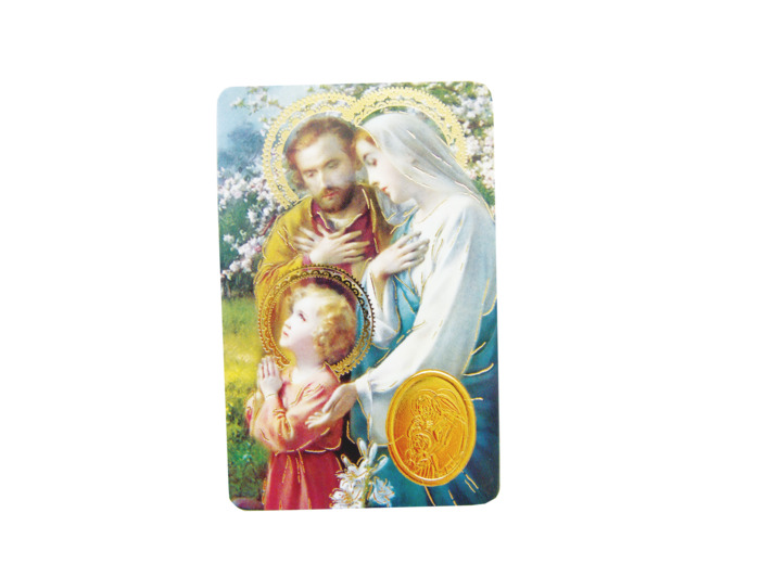 Carte Plastifiée + Poinçon + Prière 55x85cm - SAINTE FAMILLE