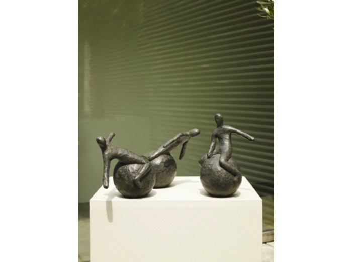 Sculpture bronze "Balance, backward, forward"