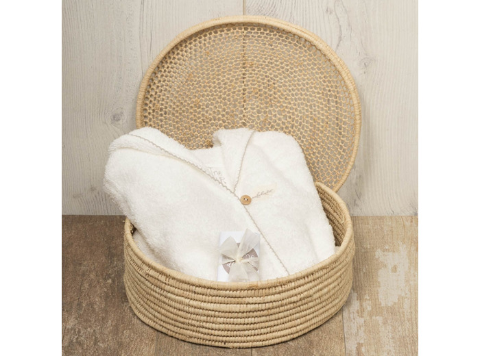 Grande boite raphia et son peignoir