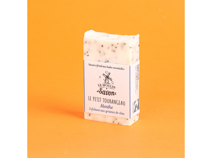 Savon Le Petit Tourangeau Menthe exfoliant aux graines de chia