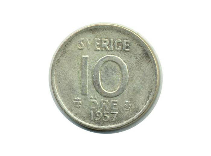 SUEDE 10 ORE 1957 TS TTB (W823) N1