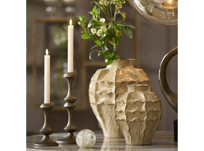 Vase céramique marron Loseto 19x19x25cm